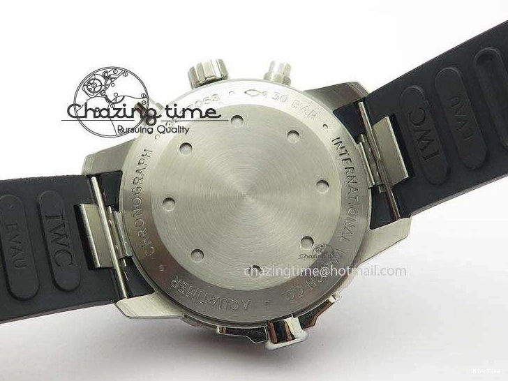 MIROTIME 0225 Aquatimer Chrono IW376803 V6F 1:1 Best Edition Black Dial On Rubber Strap A Stretchable 7280